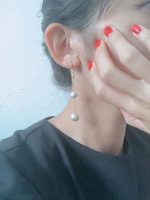 cottonpearl pierce #mirror 3枚目の画像