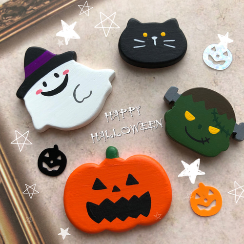受注制作☆ハロウィン4点セット マグネット マグネット Curumo 通販