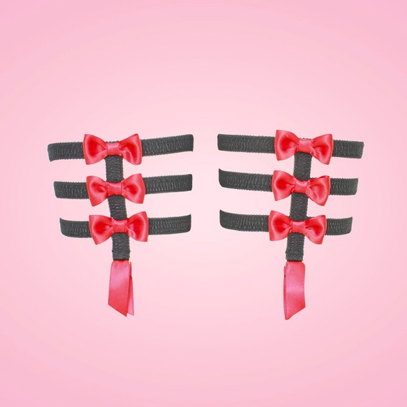 Strappy Bow♥ レッグガーター リングガーター リボン ガーター