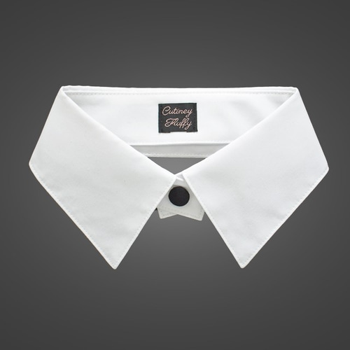 つけ襟 付け襟 クラシック コットン ホワイト 白 黒ボタン その他