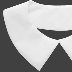 つけ襟　付け襟　フラットカラー　スクエア　クラシック　シンプル　ベーシック　コットン　ホワイト　白 3枚目の画像