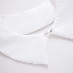 つけ襟　付け襟　フラットカラー　スクエア　クラシック　シンプル　ベーシック　コットン　ホワイト　白 6枚目の画像