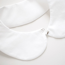つけ襟　付け襟　フラットカラー　丸襟　シンプル　ベーシック　クラシック　コットン　ホワイト　白 3枚目の画像