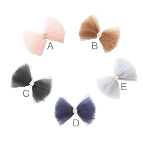 【チュール×パール可愛すぎる】CHANEL チュールリボンバレッタ チュール リボン バレッタ ヘアクリップ ビジュー パール