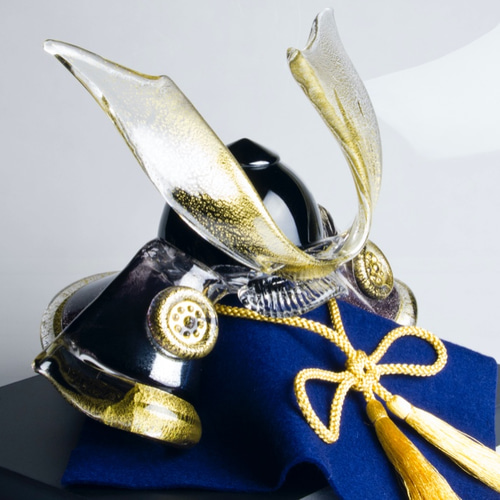 ガラスの兜飾り 「 豪 -風神雷神図屏風- 」 端午の節句 こどもの日 五