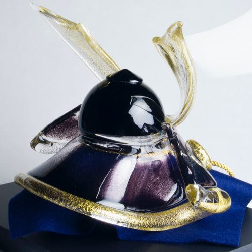 ガラスの兜飾り 「 豪 -風神雷神図屏風- 」 端午の節句 こどもの日 五