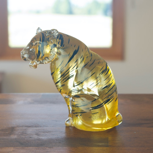 ガラスの干支 寅 3 お正月 縁起物 その他置物 鈴木俊也/TOSHIYA SUZUKI