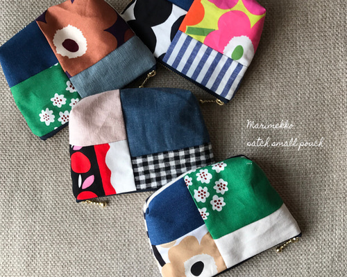 カラフルパッチの小さなポーチ オーダー承ります⚑︎⚐︎ ポーチ ai  