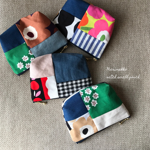 カラフルパッチの小さなポーチ オーダー承ります⚑︎⚐︎ ポーチ ai  