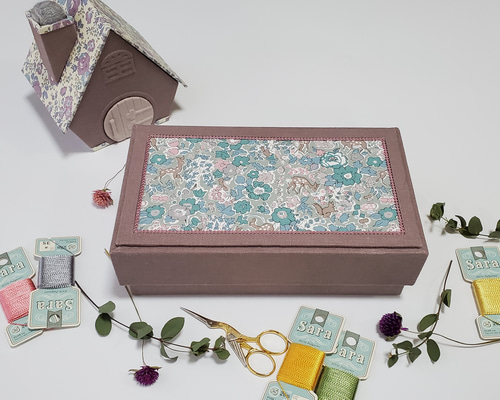 ☆ カルトナージュ 『 かぶせ蓋の 収納ボックス 大』 その他インテリア