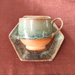 【陶器】◆TVチャンピオン陶芸王が作る器・究極のコーヒーカップver.15.3『織部唐津』 2枚目の画像