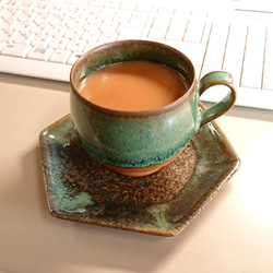 【陶器】◆TVチャンピオン陶芸王が作る器・究極のコーヒーカップver.15.3『織部唐津』 4枚目の画像