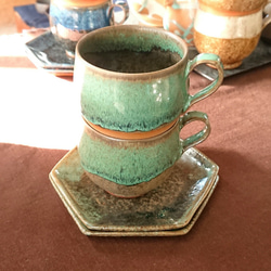 【陶器】◆TVチャンピオン陶芸王が作る器・究極のコーヒーカップver.15.3『織部唐津』 6枚目の画像