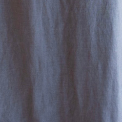 リネンエプロン 肩紐バッククロス《黒×ブルーグレー》お尻が隠れるエプロン 5枚目の画像