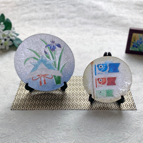 玄関先迄納品 ✿ 端午の節句 ✿ こいのぼり 飾皿(青) ☆ご好評につき在庫を 皿・プレート