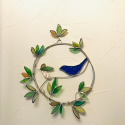 ステンドグラスのホワイトクリスマスツリー クリスマスツリー ステンド