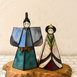 【新品】お雛様　ステンドグラス お雛様のステンドグラス パネル