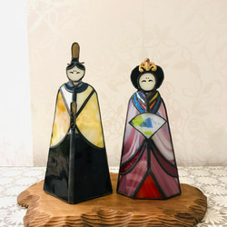 ステンドグラスお雛様 立ち雛 その他インテリア雑貨 ステンドグラス