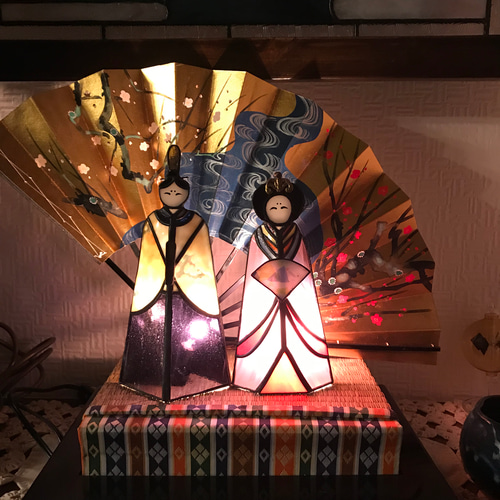 ステンドグラスお雛様 立ち雛 その他インテリア雑貨 ステンド