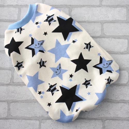 犬服 fuwacca スタースマイル☆(・◡・)☆ ブルー タンクトップ ペット