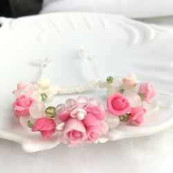 トールペイント　作品　薔薇柄ティッシュボックス 新品未使用 トールペイント薔薇柄ウッドティッシュケース