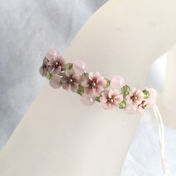 受注制作☆桜☆桜Cherry blossom garden bracelet 2枚目の画像