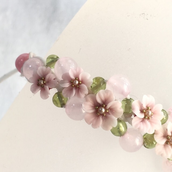 受注制作☆桜☆桜Cherry blossom garden bracelet 3枚目の画像