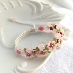 受注制作☆桜☆桜Cherry blossom garden bracelet 5枚目の画像
