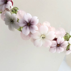 受注制作☆桜☆桜Cherry blossom garden bracelet☆春アクセサリー 6枚目の画像