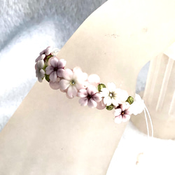 受注制作☆桜☆桜Cherry blossom garden bracelet☆春アクセサリー 8枚目の画像