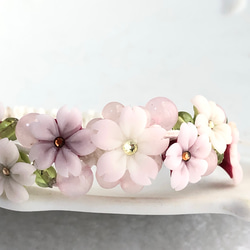 受注制作☆桜☆桜Cherry blossom garden bracelet☆春アクセサリー 9枚目の画像