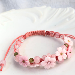 受注制作☆桜☆桜Cherry blossom garden bracelet☆春アクセサリー 6枚目の画像