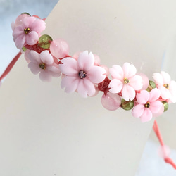 受注制作☆桜☆桜Cherry blossom garden bracelet☆春アクセサリー 7枚目の画像