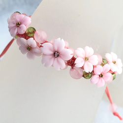 受注制作☆桜☆桜Cherry blossom garden bracelet☆春アクセサリー 9枚目の画像