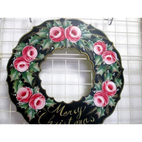 薔薇のクリスマスリース・迎春リース（両面）☆オーダー・受注制作