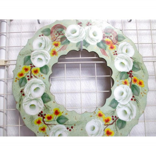 薔薇のクリスマスリース・迎春リース（両面）☆オーダー・受注制作