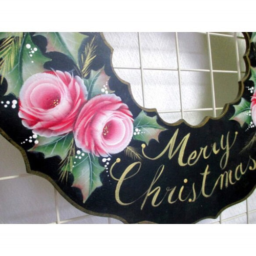 薔薇のクリスマスリース・迎春リース（両面）☆オーダー・受注制作