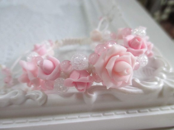 玫瑰和玫瑰園編織氣息☆粉紅色的天然石材 第1張的照片