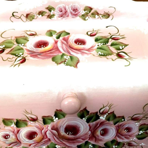 薔薇のブレッドボックス☆受注制作☆トールペイント☆薔薇 薔薇のブレッドボックス☆受注制作☆トールペイント☆薔薇