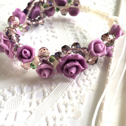 金蔥粉玫瑰玫瑰園氣息編織紫☆ 第5張的照片