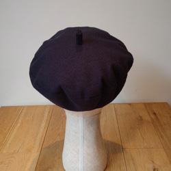 すっきりと大人かわいいベレー帽 beret scramble navy 3枚目の画像