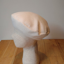 圧縮ウールのベレー帽 beret wide offwhite 2枚目の画像