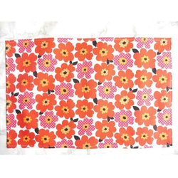 40×60 ランチョンマット 花柄  大 給食 巾着袋 赤 大きめ セット 2枚目の画像