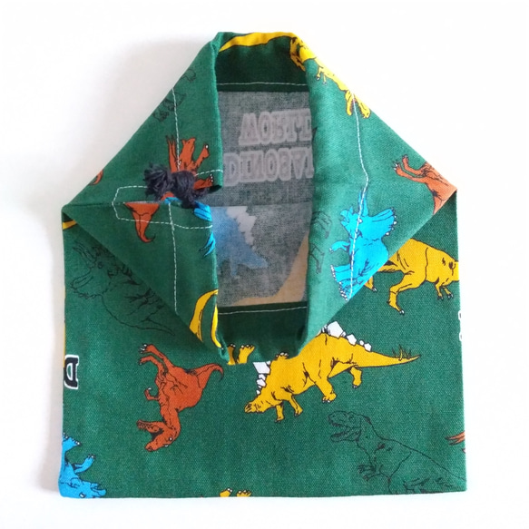 40×60 ランチョンマット 恐竜柄  大 給食 巾着袋 緑 大きめ セット 男子 男の子 4枚目の画像