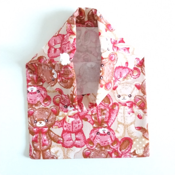 40×60 くま柄 ランチョンマット 巾着袋 セット 給食   女の子 大 小学校 机サイズ 5枚目の画像