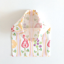 30×40 ランチョンマット フラワー フルーツ サンド柄 巾着袋 ２点 セット 給食 コップ袋 女の子 yuwa ピン 5枚目の画像