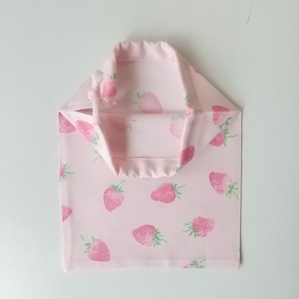 40×60 ランチョンマット 苺柄 女の子  大 給食 巾着袋 コップ袋  大きめ 小学校 ピンク 5枚目の画像