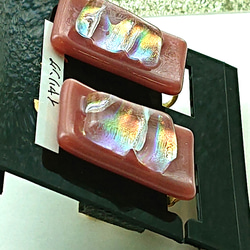 サーモンピンクのイヤリング　クリアランスセール 3枚目の画像
