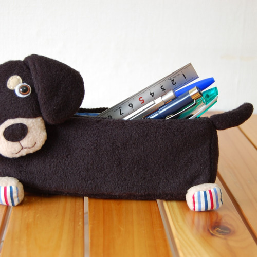 ダックスちゃんのペンケース ミニチュアダックス ブラックタン