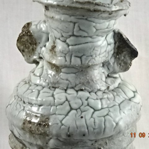 梅花皮（カイラギ）釉薬 花入れ 一輪挿し・花瓶・花器 悠峰（菅原英利